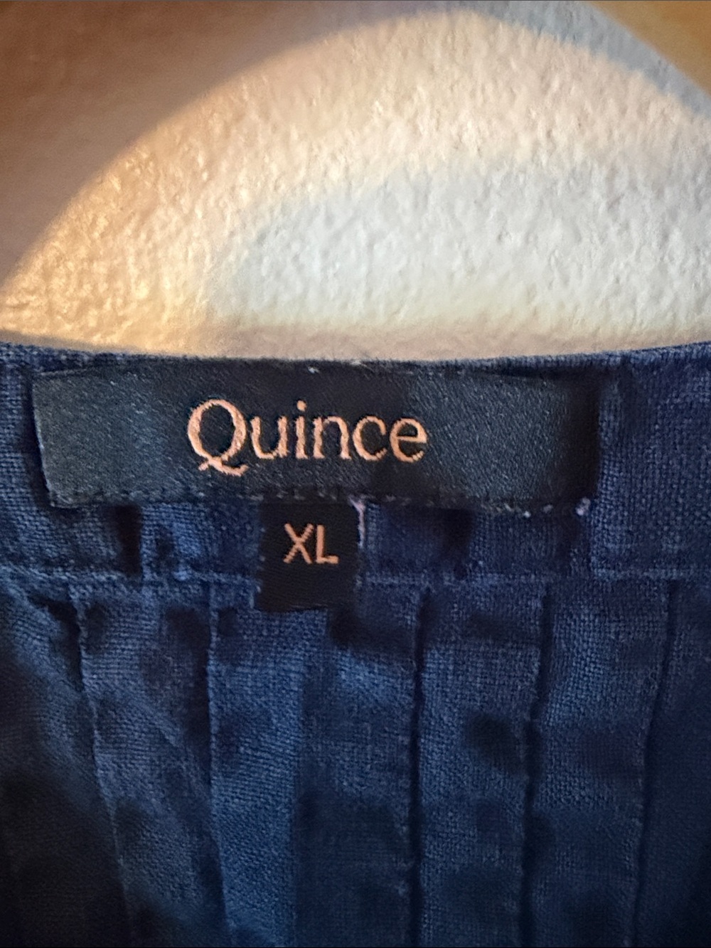 Quince 100% Linen Short Sleeve Swing Dress Navy Blue Size XL - Picture 4 of 5